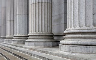 VOSS Government solutions - picture of government building with pillars