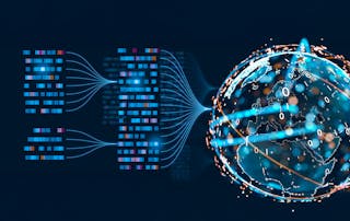 Automation and Analytics - Data and AI Powering Global Analytics: Visualize data-driven insights with AI and big data, showcasing global networks, large language models, artificial neural network and digital transformation.