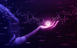 VOSS self-healing AI in business woman's hand
