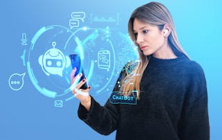 Woman with mobile with AI chatbot - Voice is strategic again - and this time it’s intelligent blog