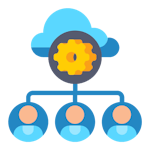 Client engagement colour icon