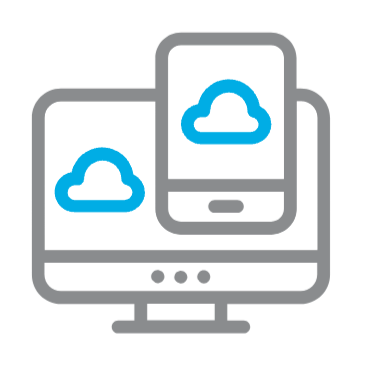 Cloud devices icon showing laptop and mobile
