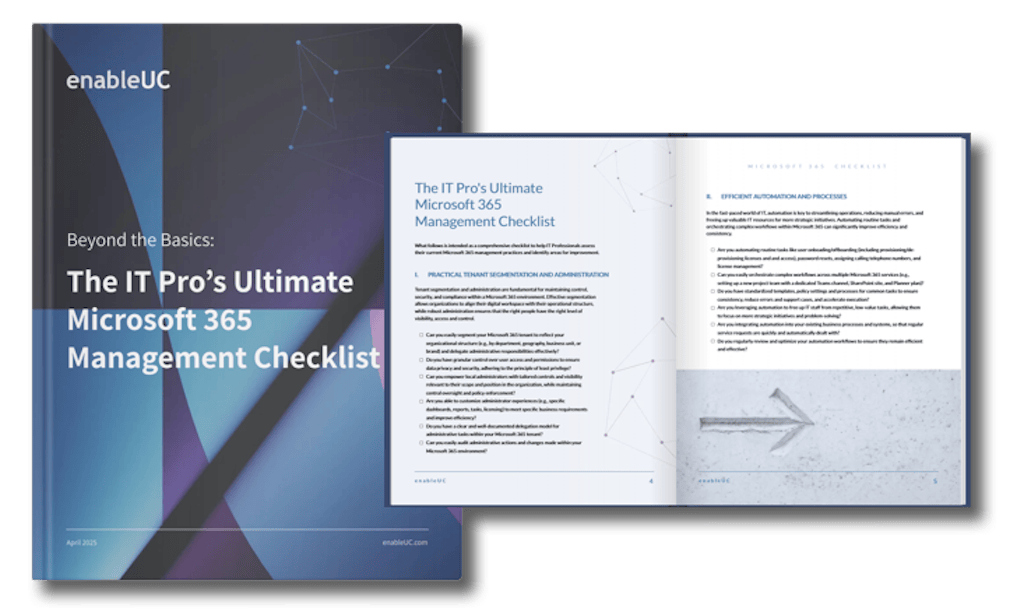 Enable UC Microsoft 365 checklist ebook