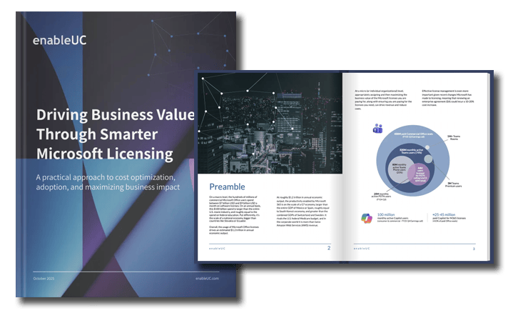 enableUC ebook cover and spread - Maximizing the value of Microsoft licensing