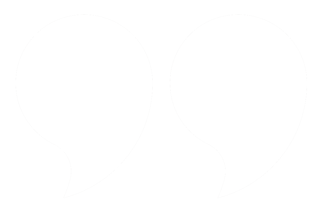 Quotation mark in white - end