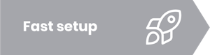 Fast setup grey arrow icon
