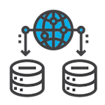 Global distribution and visibility icon