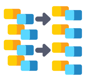 Integration and compatibility colour icon