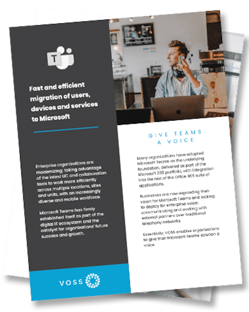 Microsoft Teams enterprise voice migration solution sheet cover image