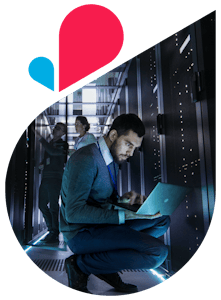 VOSS Migration services - man in data center image