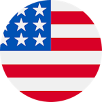 Round USA flag - VOSS Texas office