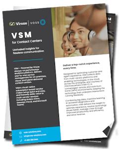 Cover of solution sheet for VSM for contact centres