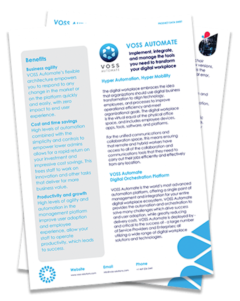 VOSS Automate solution data sheet