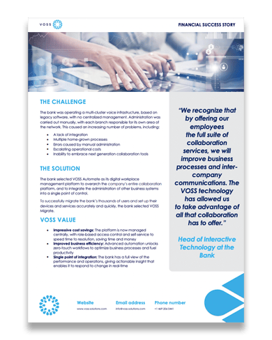 VOSS Financial success story - cover